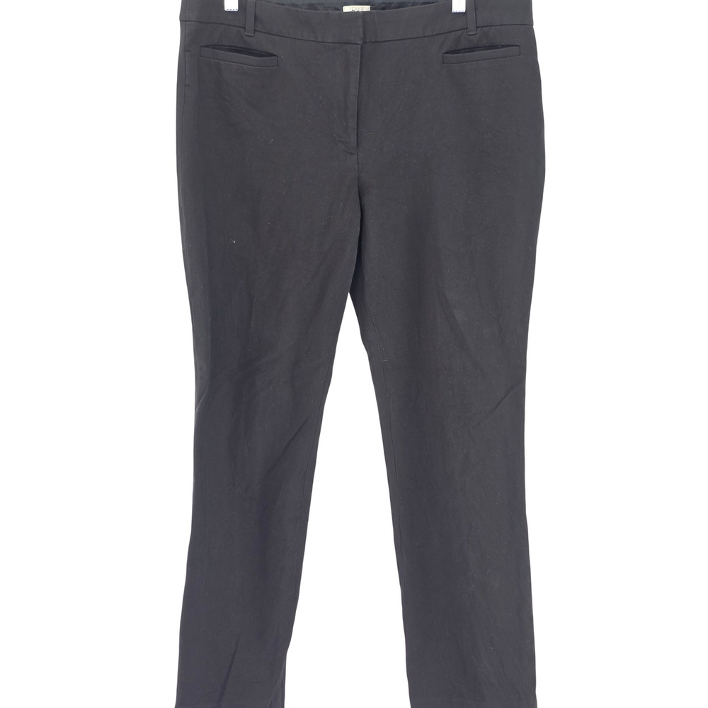 J.Crew Dress Pants Womens 14R Black Stretch Cotton Blend C9716 Professional Work